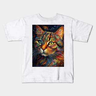 Close-up of a cat's head. Kids T-Shirt